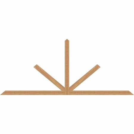 Ekena Millwork Saratoga Timber Gable Bracket, Western Red Cedar, 108"W x 45"H x 1 1/2"D x 3 1/2"F, 10/12 Pitch GBW108X45X0204SAR00SWR